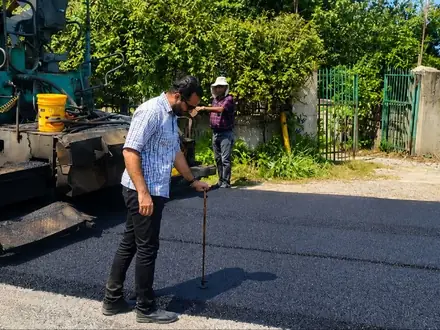 کنترل ضخامت آسفالت تازه پخششده